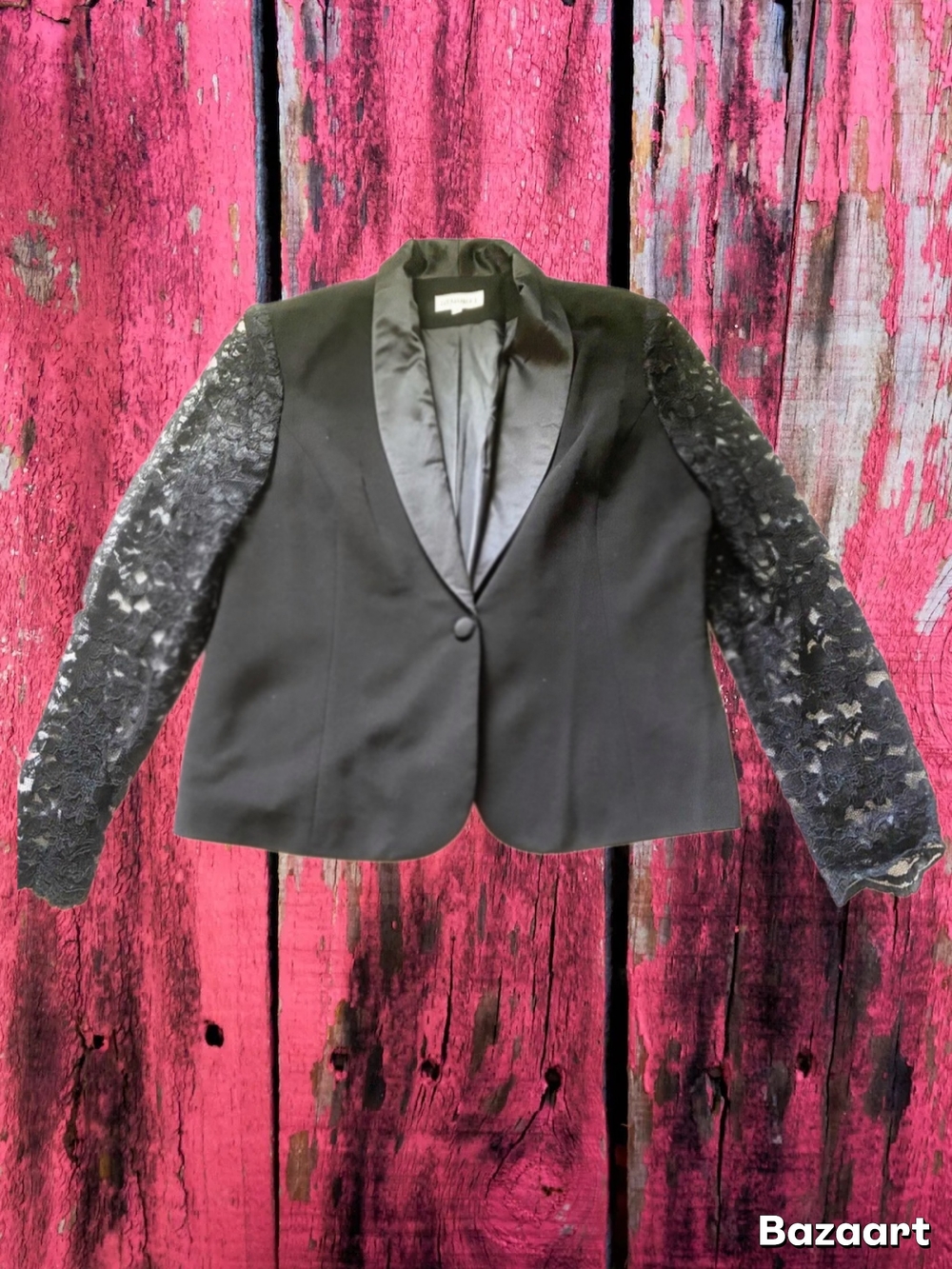 Studio I Black Blazer with Lace Sleeves